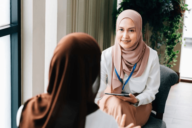 Professional psychologist during a therapy session
